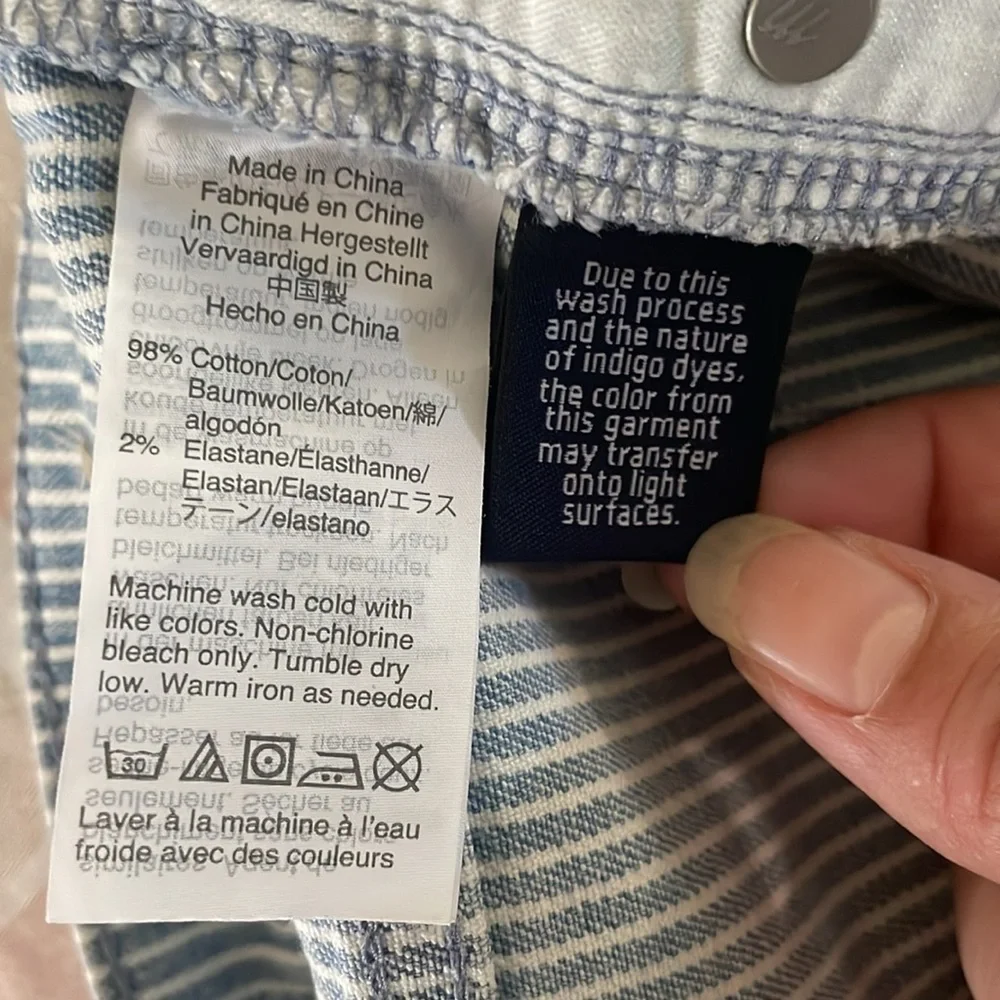 Madewell 10" High-Rise Skinny Crop Jeans in Piper Stripe size 27 - Picture 7 of 9